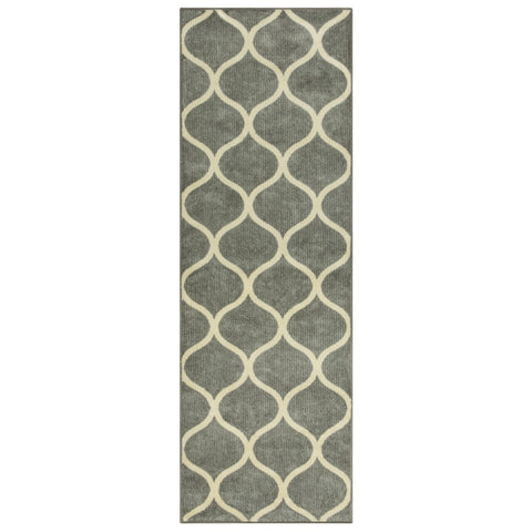 Maples Rugs Rebecca Moroccan Trellis Runner Rug 0001089264312 Grey 21" x 60"
