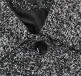 London Fog Textured Button-Front Short Jacket Black / Gray Multi 1X