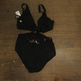 Bar III Womens Tell Me About It Stud One Piece Swimsuit Black / Silver XL