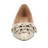 Journee Collection Judy Slip On Pointed Toe Ballet Dress Flats Gold Yellow 7.5M