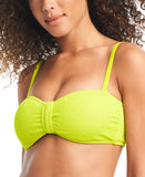 Bar III Womens Convertible Bandeau Bikini Swim Top MBBG24144 Sunny Lime Green S