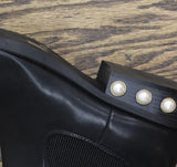On 34th Womens Jeovana Pearl Chelsea Booties 10019682400 Black Smooth 12M