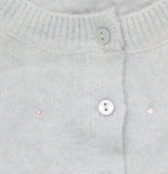 A New Day Long Sleeve Rhinestone Button-Down Cardigan Sweater Light Blue L