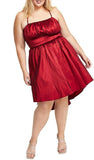 B. Darlin Womens Trendy Plus Size High-Low Gathered Dress 9328910 Ruby Red 20W