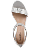 Style & Co Womens Phillys Two-Piece Evening Heeled Sandals Silver Gray 8M