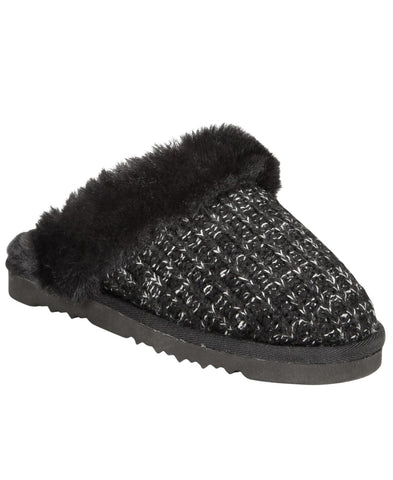 Style & Co Rayaa Quilted Faux Fur Slippers 10021612600 Black Beauty 5M