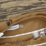 Calvin Klein Petite Solid Lux High-Rise Wide Leg Pants T42PL994 Luggage Brown 4P