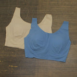 Rhonda Shear Womens 2-pack Invisible Body Bra with Lift 689690 Nude / Blue XL
