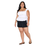 Wild Fable Womens Cap Sleeve Squareneck Peplum Top 94454463 White XS