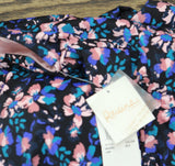 Raisins Plus Size Lucia V-Neck Swimdress One Piece Swimsuit Black Multi 24W