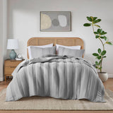 Urban Habitat Quilt Set Crinkled Channel Quilting Coverlet Set UH13-2523