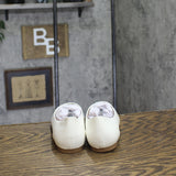 Journee Collection Comfort Sole Faux Leather Round Toe Flats KAVN White 7.5M