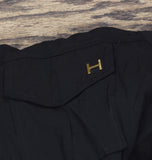 Halston Womens Wear to Work Collared V-Neck Long Sleeve Dress HD4H8ACL Black 14