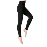 A New Day Womens High Waist Knit Seamless Faux Fur Lined Leggings Black S / M