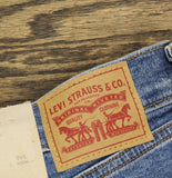 Levi's Wedgie Straight Leg Jeans with Button Fly Love in the Mist Blue 20W