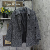 London Fog Textured Button-Front Short Jacket Black / Gray Multi 1X