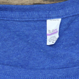 Tulex Womens Vintage Stretch Pre-Shrunk Round Neck T-Shirt Tee Blue M