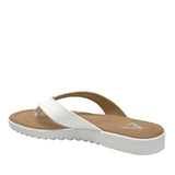 Aerosoles Jordyn Cushioned Flip Flop Thong Sandals White Faux Leather 9.5M