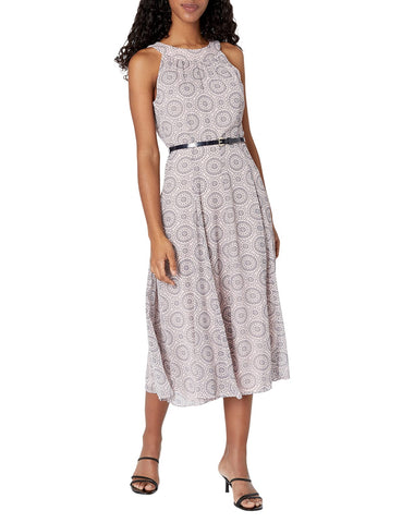 Tommy Hilfiger Medallion Fit and Flare MIDI Dress Ballerina Pink / Multi 10