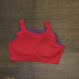Rhonda Shear Invisible Body Bra with Contrast Trim Persimmon Red with Grape 2X