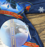 Intimo Polar Express Hooded Footless One-Piece Union Suit Blue Multi XXS/XS