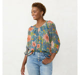 Lc Lauren Conrad Women's Flowy Puff Sleeve Top WL21W031RP4