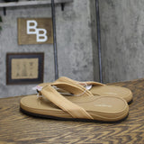 Goodfellow & Co Mens Ian Comfort Flip Flop Thong Sandals Tan Brown M (9-10)