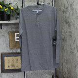 Blue Ice Mens Waffle Knit Thermal Long Sleeve Shirt Charcoal Gray XL