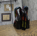 Betsey Johnson Womens Rhinestone Naomy Boot NAOM01S5 Black Multi 6M