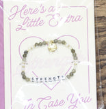 Little Words Project Elastic Bracelet Greeting Card Set White Multi S / M