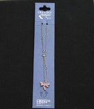 Crystale by L & J Pendant Swarovski Crystal Anklet Silver Gray / Pink 8" + 1.5"