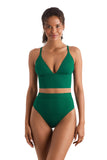 Mimi Flamingo Lido Rib Blake Midkini Tankini Top 900050604 Emerald Green 12