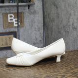 Easy Street Womens Waive Sinched Block Heel Pump WAIVE White 11M