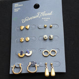 Universal Thread Jasper Aventurine Stud Earring Set Gold / Blue