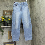 Levi's Womens Cinch Barrel Jeans Denim Zip Fly 94417206 Let Love in Blue 27X31