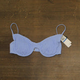 Salt + Cove Juniors Smocked Underwire Bikini Top SC251003CT Cornflower Blue XL