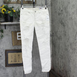 Rewash Juniors Ripped Natural Wash Skinny Jeans 2606602 Ivory Off White 5
