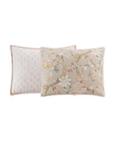 Waverly Mudan 4 Piece Cotton Quilt Set 83493673 Taupe Brown Full / Queen