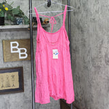 Miken Juniors Tiered Dress Swim Cover Up I9672P544 Hot Pink Lurex XL