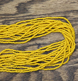 Womens Seed Bead Twisted Wire Cluster Necklace Yellow / Copper Brown 36" + 2"