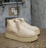 Wild Fable Womens Missy Platform Booties with Memory Foam Insole Beige Brown 8M