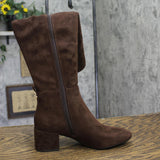 Michael Michael Kors Womens Suede Braden Riding Boots 40F2BNMBES Mocha Brown 5M