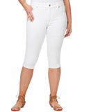 Jessica Simpson Womens Size Adored High Rise Slim Knicker Short White 18W