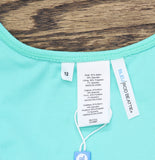 Bleu Rod Beattie Pique Ole Tank One-Piece Swimsuit Tahiti Teal Blue Green 12
