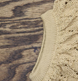 And Now This Crochet Knit Puff Sleeve Blouse Top S702820002 Camel Brown 2X