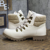 Cliffs By White Mountain Lace-Up Hiker Style Bootie Winter Off White / Fabric 9M