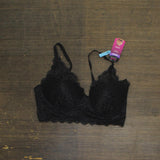 Maidenform Womens Casual Comfort Convertible Wirefree Bralette DM1188 Black 38C