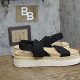 Wild Fable Elliot Platform 2-Band Sandals 94853010 Black 9.5M