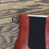 Journee Collection  Nigella Boot with Center Seam Detail O-Ring Zipper Red 8M