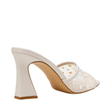 DV Dolce Vita Yossi Pearl Mesh Slide Dress Sandals Ivory Pearl Off White 9M